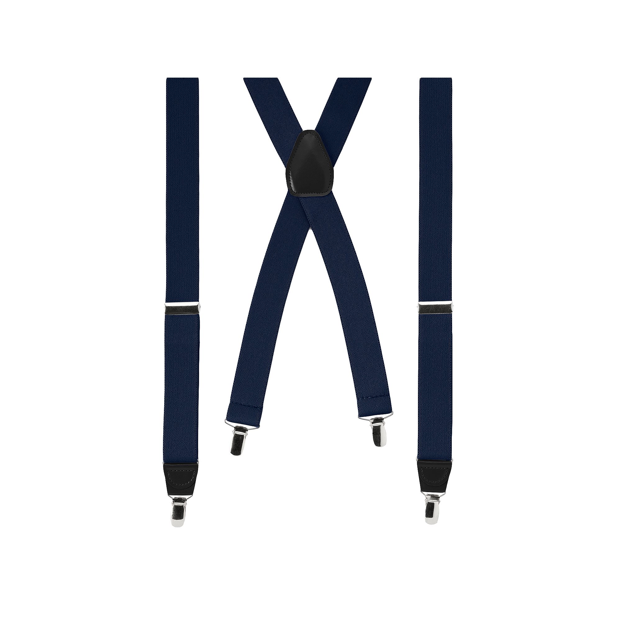 Mens Wembley Solid Stretch Suspenders, Blue