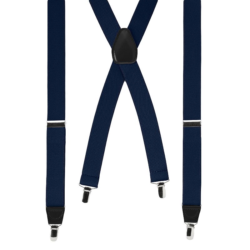 Men's Wembley Solid Stretch Suspenders, Blue