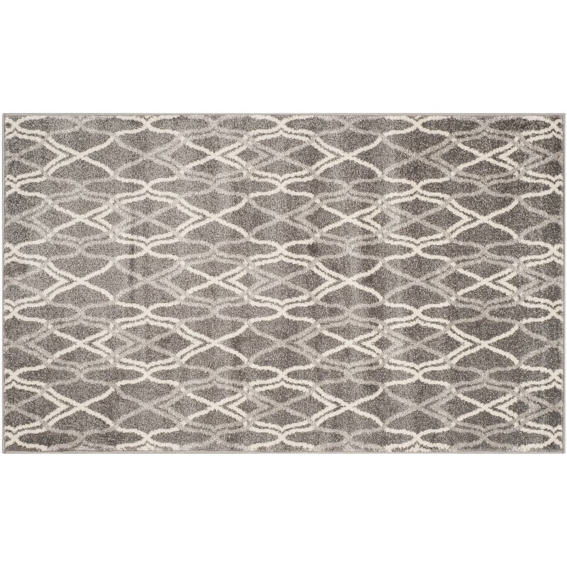 Safavieh Amherst Linked Geo Indoor Outdoor Rug, Grey, 7Ft Sq