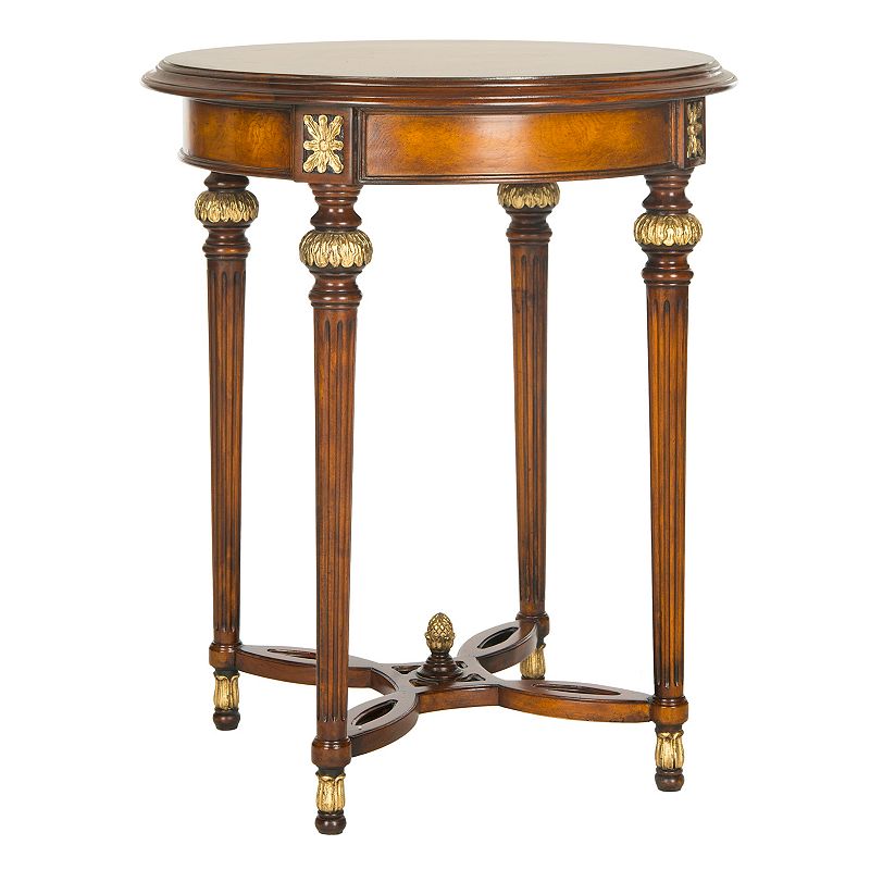 Safavieh Couture Bromley Round End Table, Brown