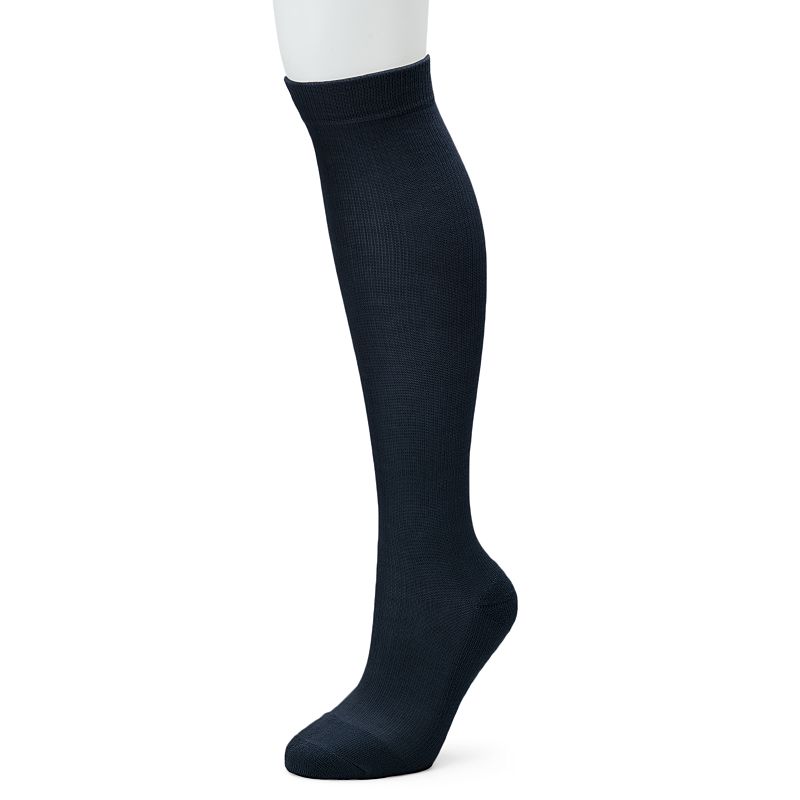 Dr. Motion 1/2-Cushion Compression Knee-High Socks, Womens, Size: 9-11, Bl