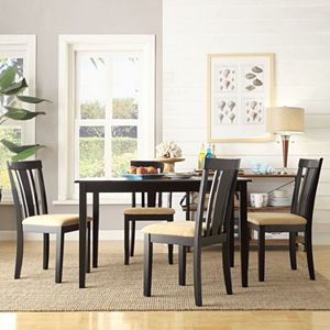 HomeVance 5-piece Larson Wide Slat Back Dining Set
