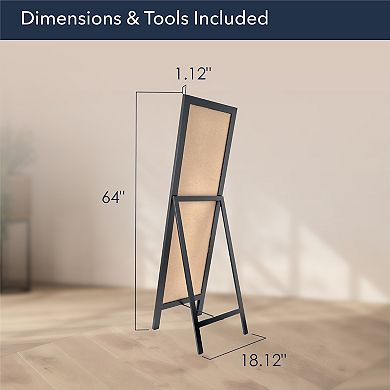 Head West Espresso Easel Mirror