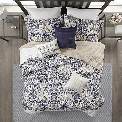 Madison Park Cardiff 6-piece Quilt Set with Shams and Decorative Pillows