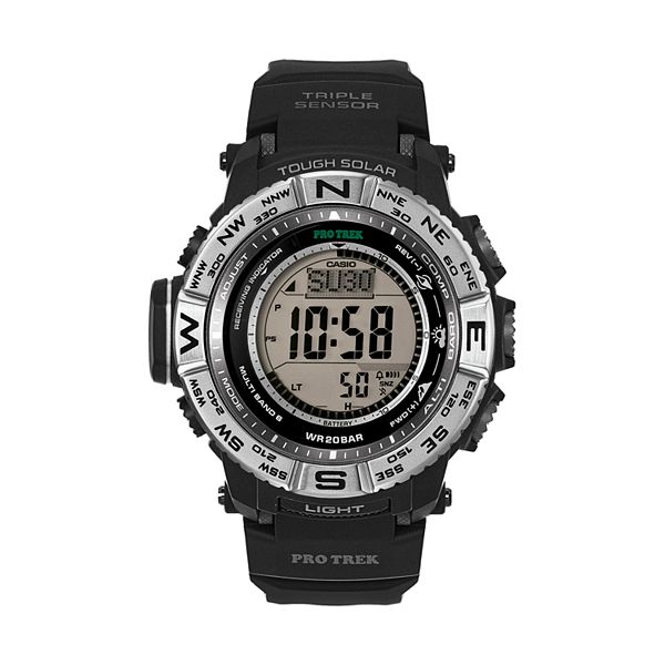 Den sandsynlige Passiv struktur Casio Men's PRO TREK Digital Solar Watch - PRW3500-1CR