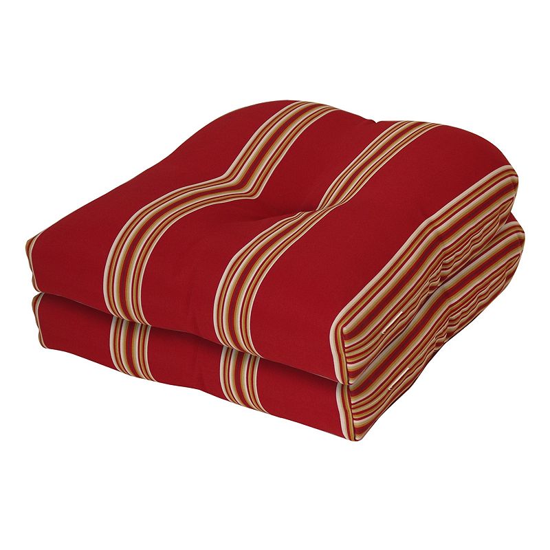 UPC 618240017216 product image for Terrasol Outdoor Patio ''U'' Chair Cushion Set, Red | upcitemdb.com