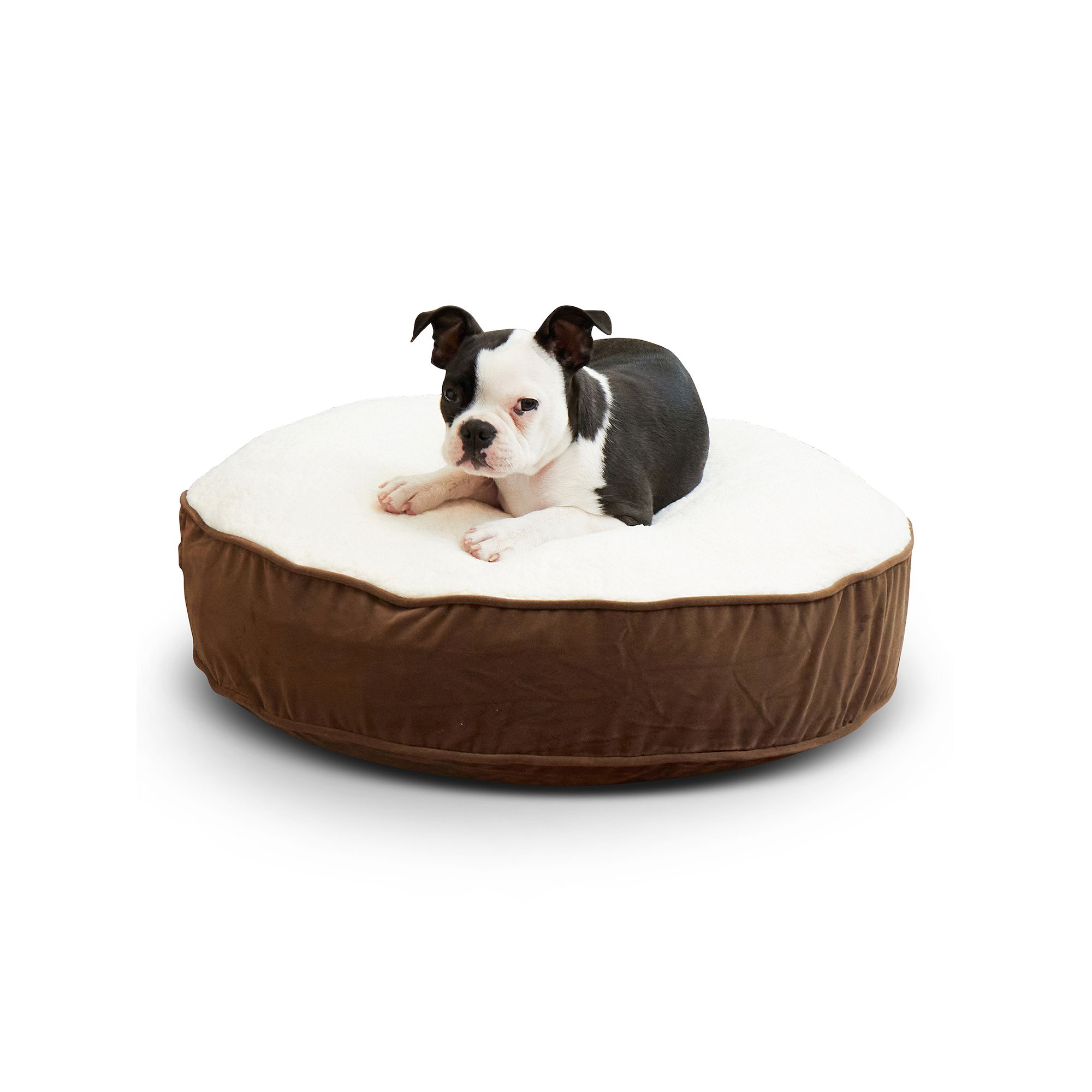 Happy Hounds Scout Deluxe Round Dog Bed, Latte