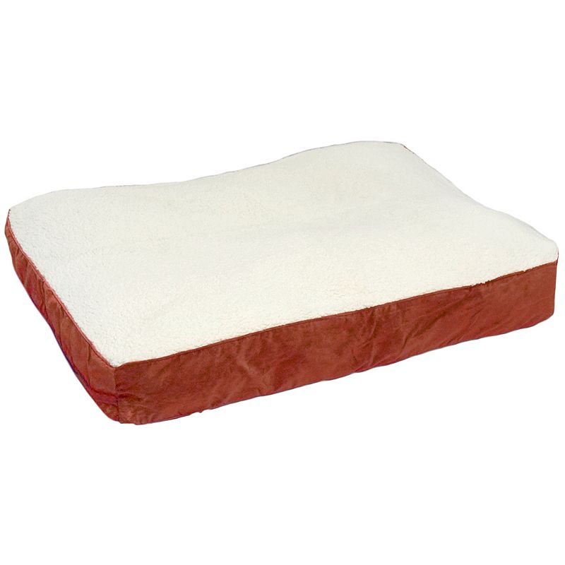 Happy Hounds Deluxe Buster Sherpa Dog Bed, Red, Large