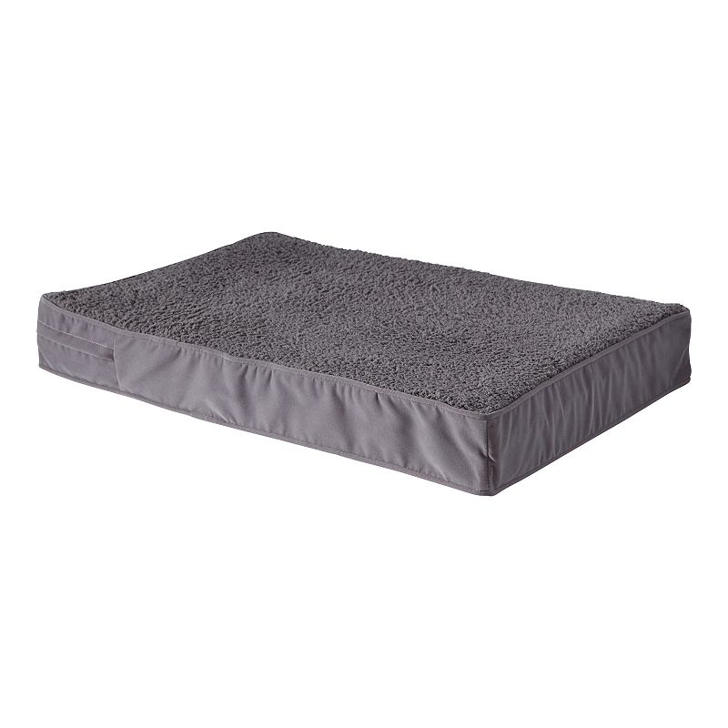 Happy Hounds Oscar Sherpa Orthopedic Dog Bed  Gray  Large (48 x 36 in.)