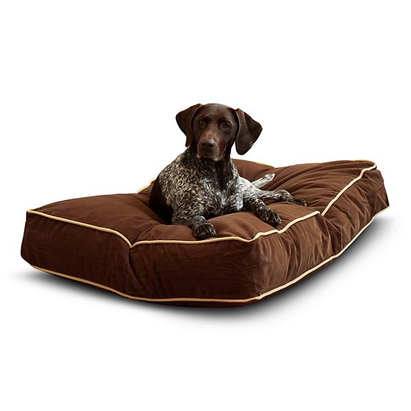 Happy Hounds Buster Rectangle Pillow Dog Bed - Cocoa (MEDIUM)