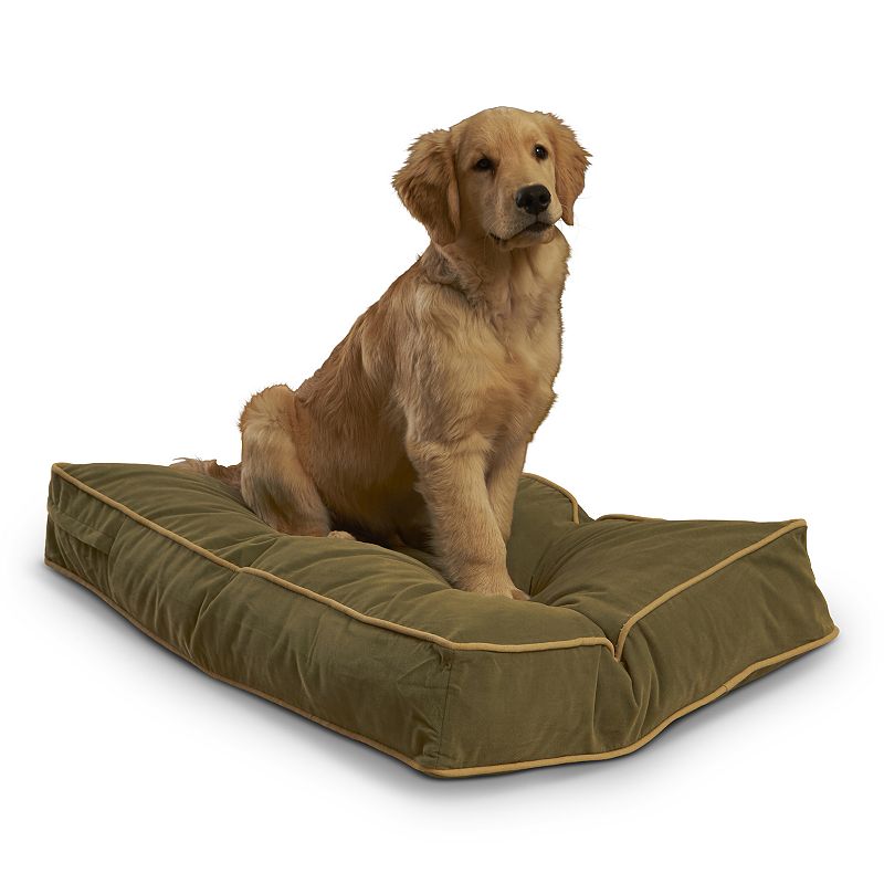 Happy Hounds Deluxe Buster Dog Bed, Green, Medium