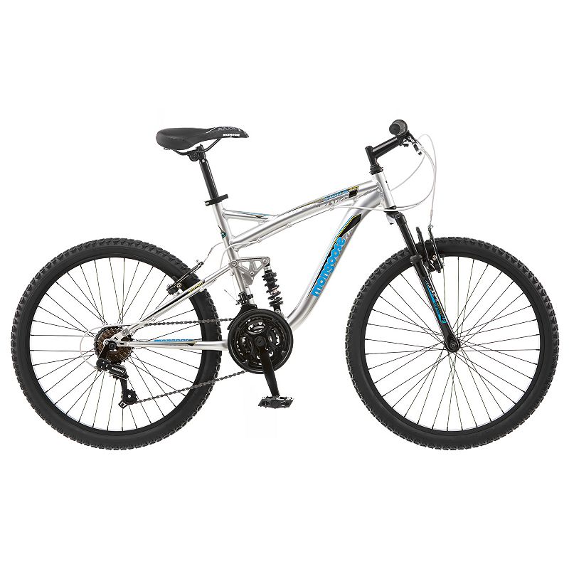 UPC 038675249400 product image for Mongoose Status 2.2 24-in. Full Suspension Mountain Bike - Boys (Grey) | upcitemdb.com