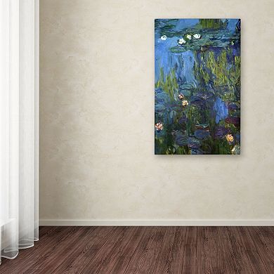 Trademark Fine Art ''Nympheas'' Canvas Wall Art by Claude Monet