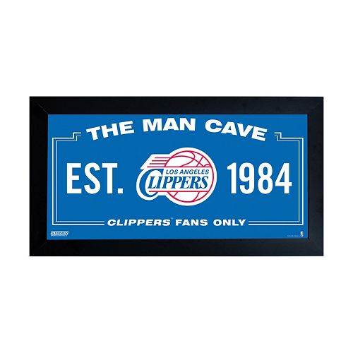 Steiner Sports Los Angeles Clippers Framed 10″ x 20″ Man Cave Sign
