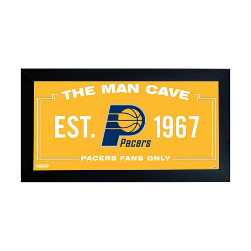 Steiner Sports Indiana Pacers Framed 10″ x 20″ Man Cave Sign
