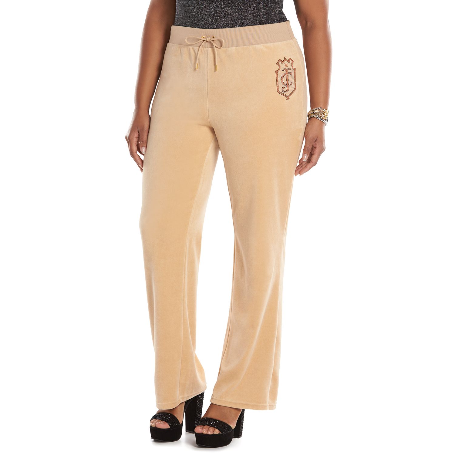 Juicy Couture Solid Bootcut Velour Pants