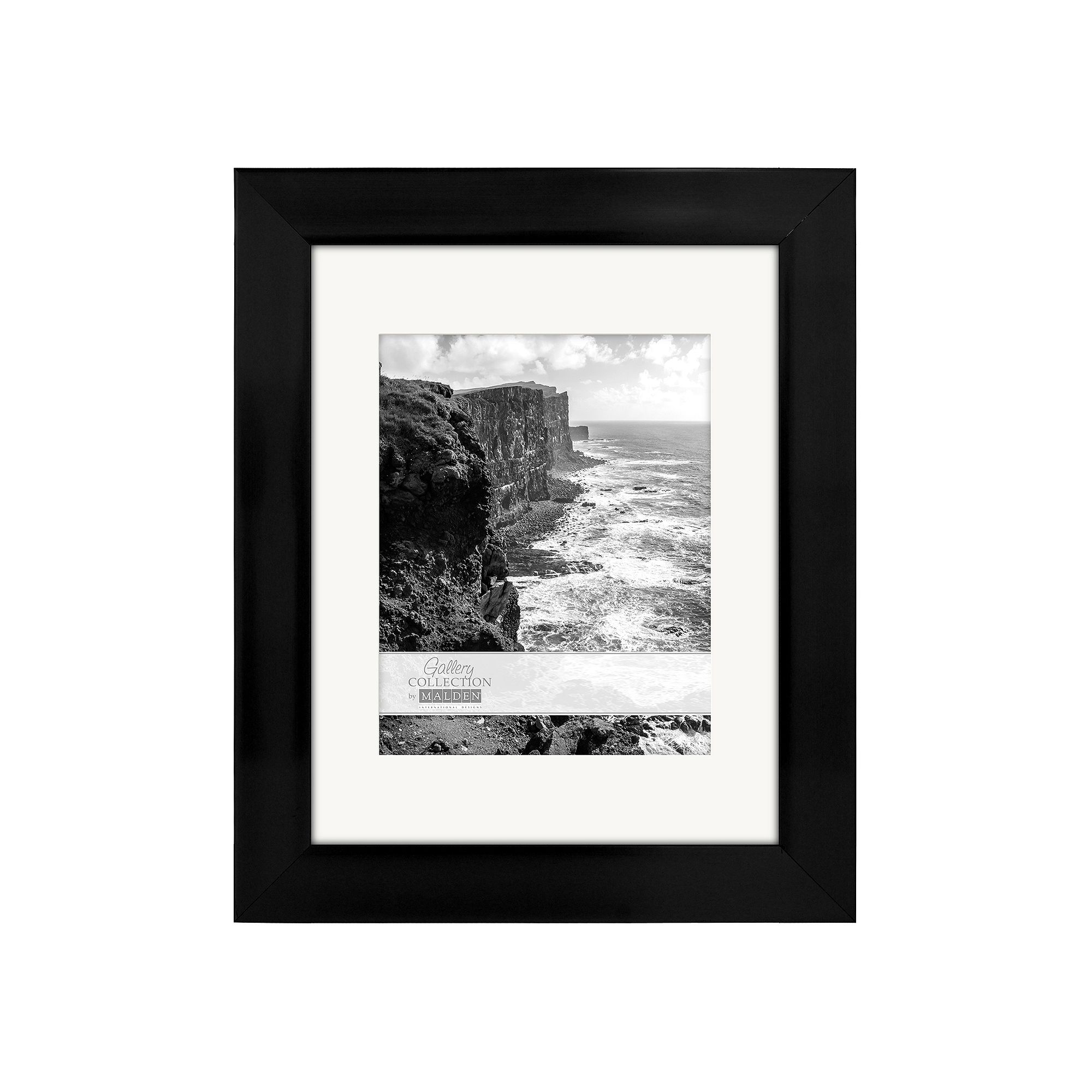 Malden Gallery Matted Frame, Black