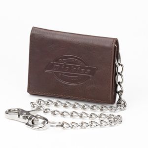 Dickies Brown Trifold Wallet & Chain - Men