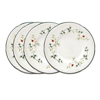 Pfaltzgraff Winterberry 4 pc Appetizer Plate Set