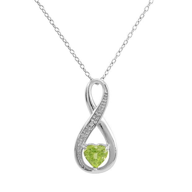 Peridot on sale infinity necklace