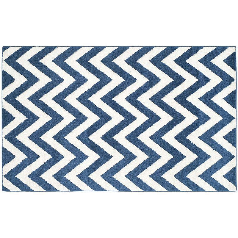 Safavieh Amherst Chevron Stripe Indoor Outdoor Rug, Blue, 6X9 Ft