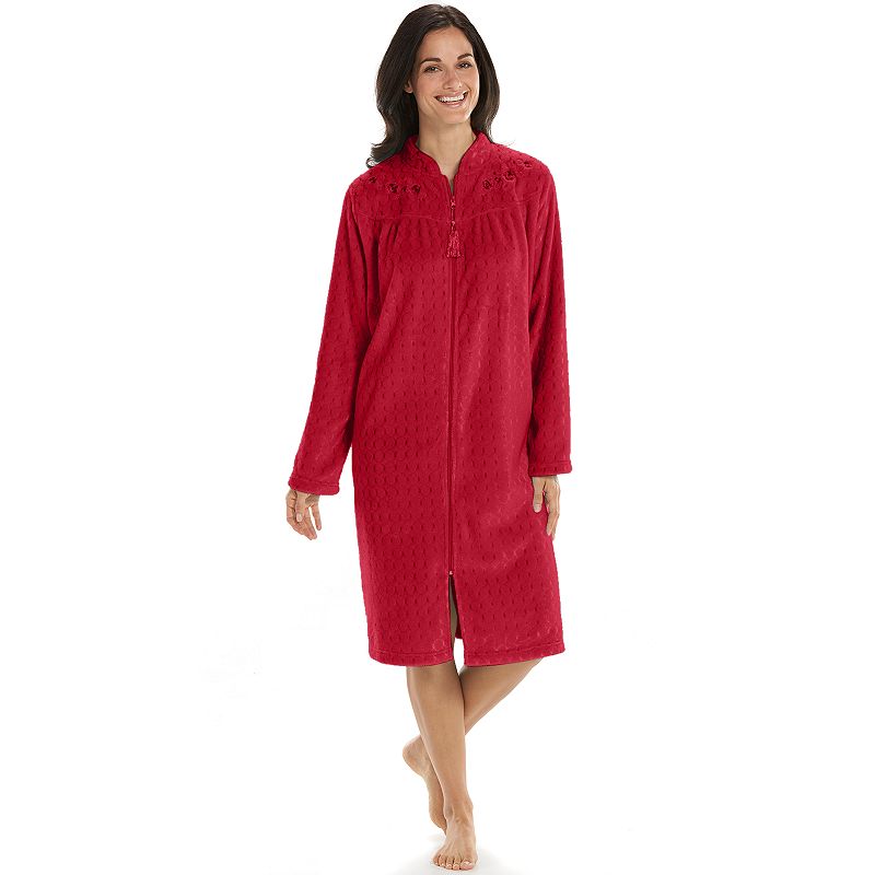 Croft & Barrow® Plush Zip Duster Robe - Women's