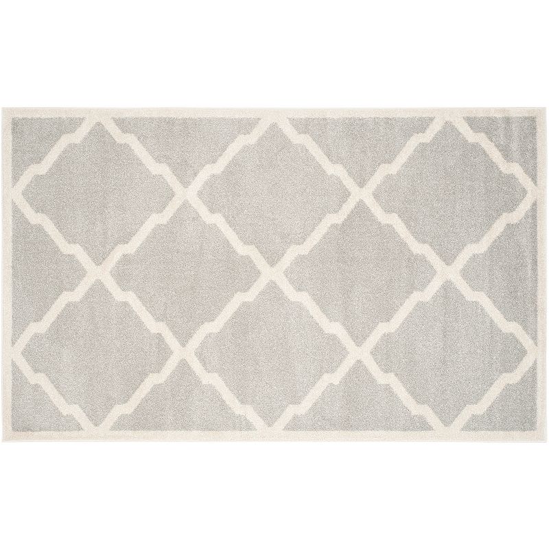 Safavieh Amherst Trellis Indoor Outdoor Rug, Grey, 7Ft Sq
