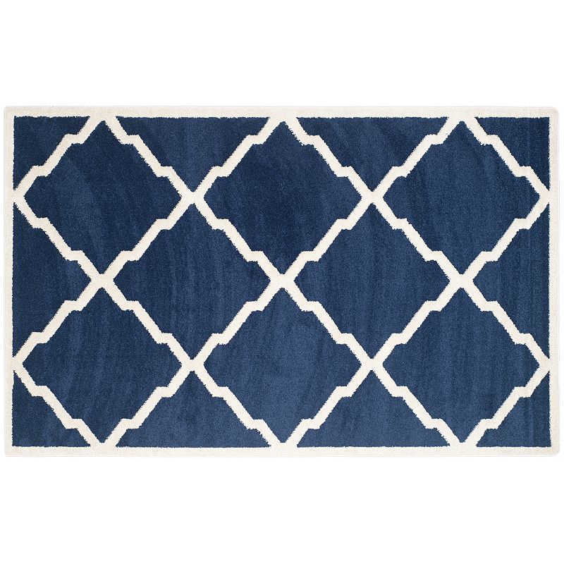 Safavieh Amherst Trellis Indoor Outdoor Rug, Blue, 6X9 Ft