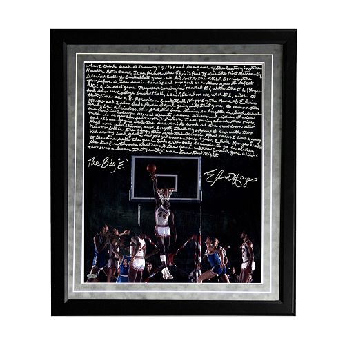Steiner Sports Houston Cougars Elvin Hayes Being Big E Facsimile 16″ x 20″ Framed Metallic Story Photo