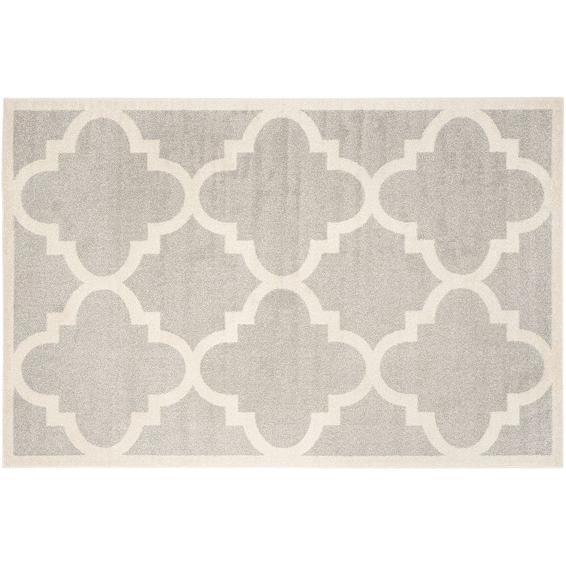 Safavieh Amherst Fretwork Indoor Outdoor Rug, Grey, 6X9 Ft