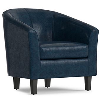 Simpli Home Austin Transitional Barrel Arm Chair
