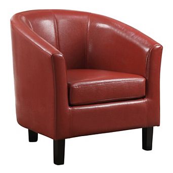 Simpli Home Austin Transitional Barrel Arm Chair