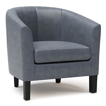 Simpli Home Austin Transitional Barrel Arm Chair