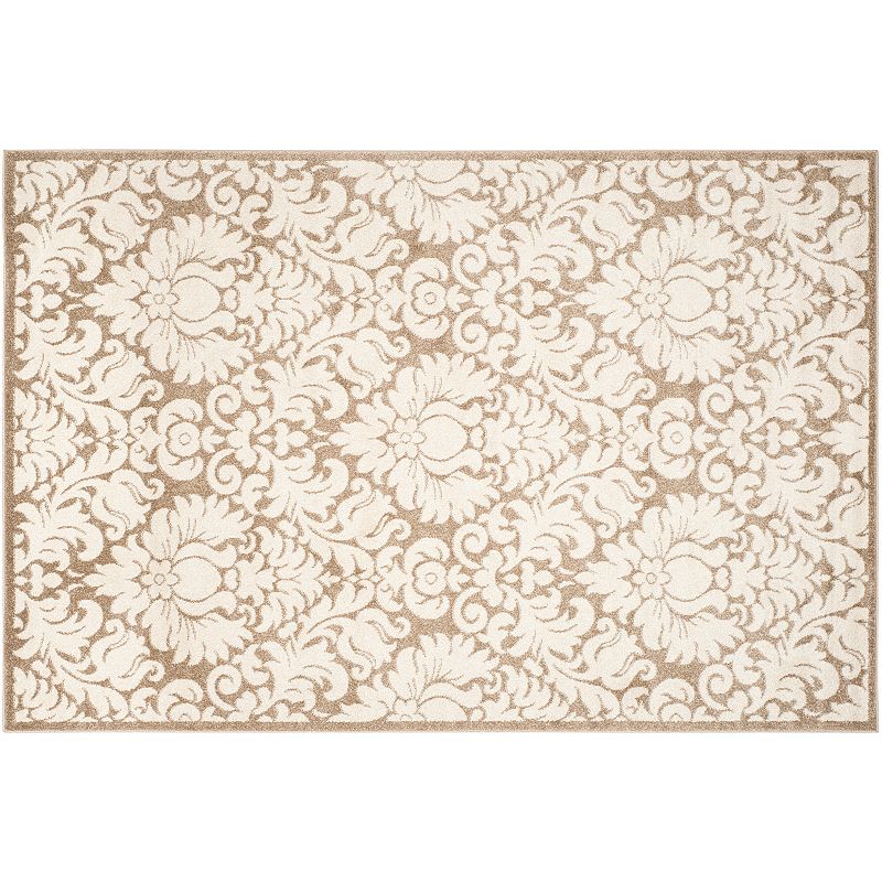 Safavieh Amherst Floral Medallion Indoor Outdoor Rug, Beig/Green, 8X10 Ft