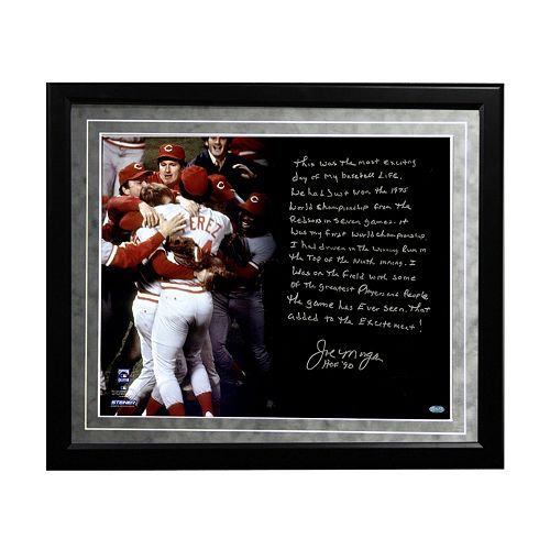 Steiner Sports Cincinnati Reds Joe Morgan Big Red Machine Facsimile 16 x 20 Framed Metallic Story ...