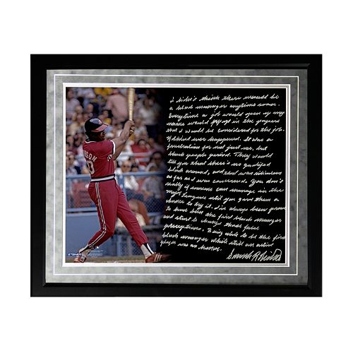 Steiner Sports Cleveland Indians Frank Robinson 1st Black Manager Facsimile 16″ x 20″ Framed Metallic Story Photo