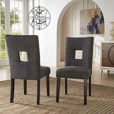 HomeVance 2-piece Roxton Keyhole Side Chair Set