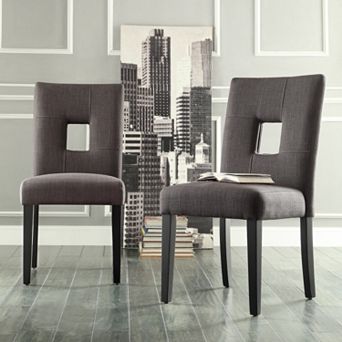 HomeVance 2 pc Roxton Keyhole Side Chair Set