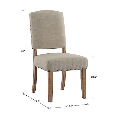 HomeVance Acadian 2-piece Nailhead Side Chair Set