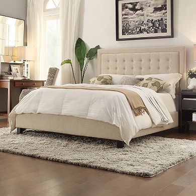HomeVance Shelia Button Tufted Low Profile Bed