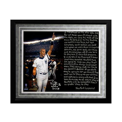 Steiner Sports New York Yankees Darryl Strawberry 1986 Mets Facsimile 16 x 20 Framed Metallic Stor...