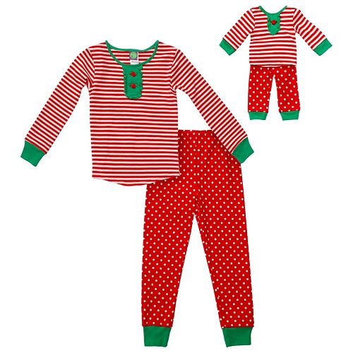 Dollie & Me Girl 4-14 and 18" Doll Matching Dress Outfit Pajamas American Girl