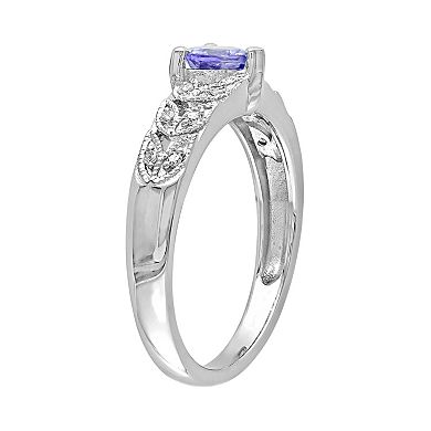 Stella Grace Tanzanite & Diamond Accent Sterling Silver Heart Ring