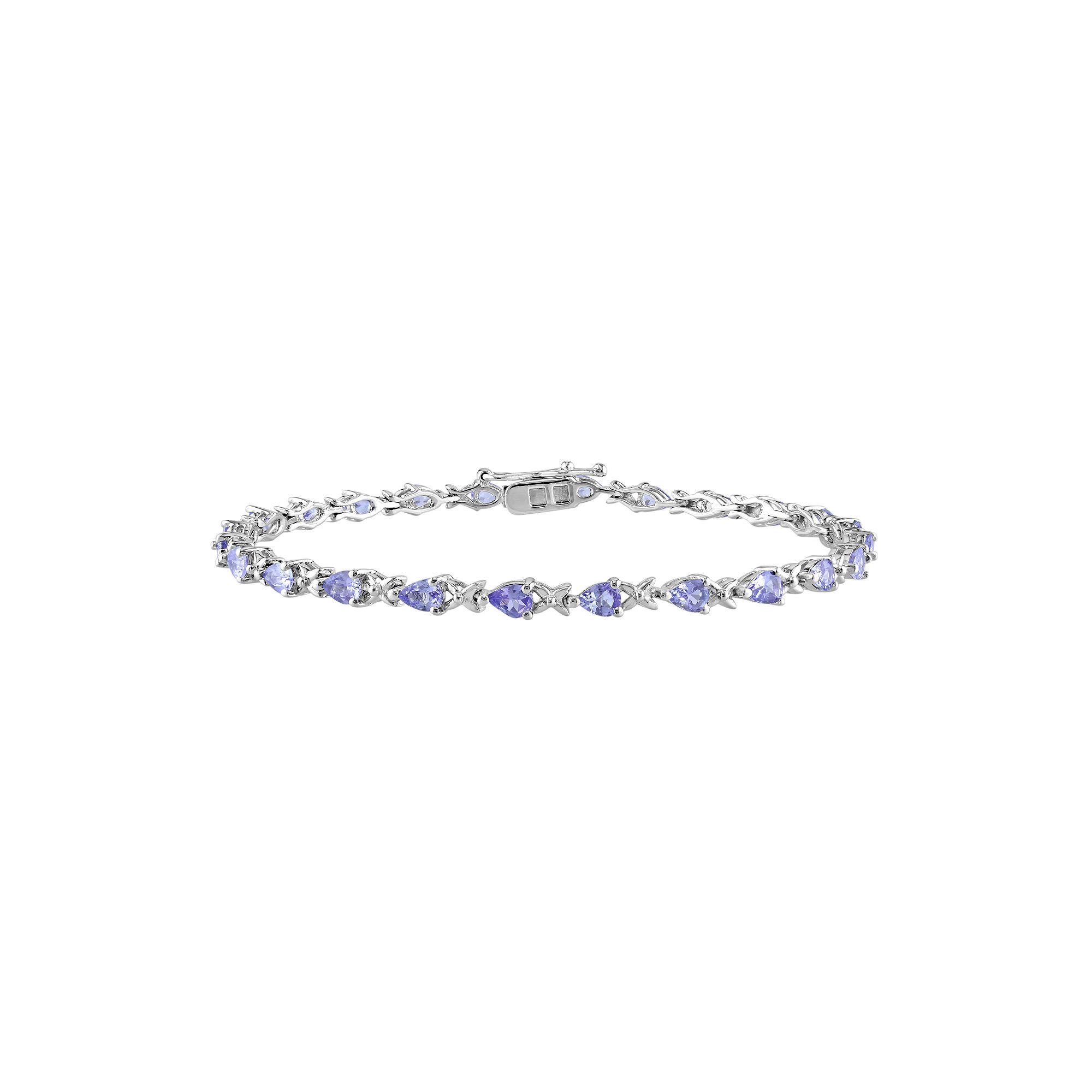 Stella Grace Tanzanite Sterling Silver Bracelet, Womens, Size: 7, Purpl