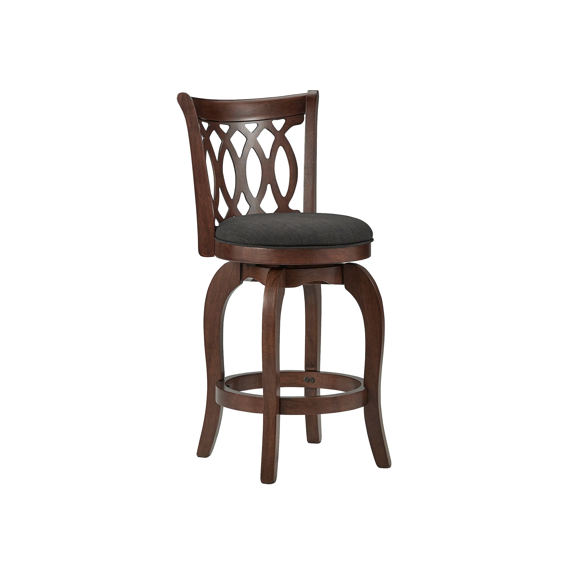 HomeVance Arleta 24-in. Swivel Counter Stool, Dark Gray