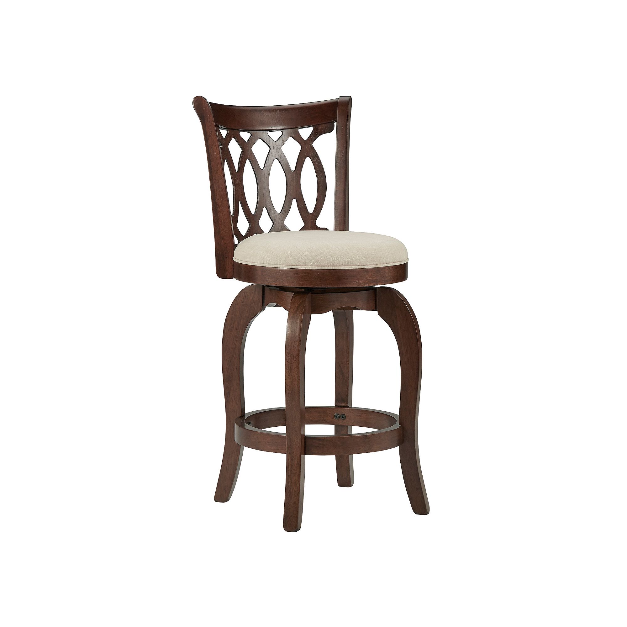 HomeVance Arleta 24-in. Swivel Counter Stool, Oatmeal