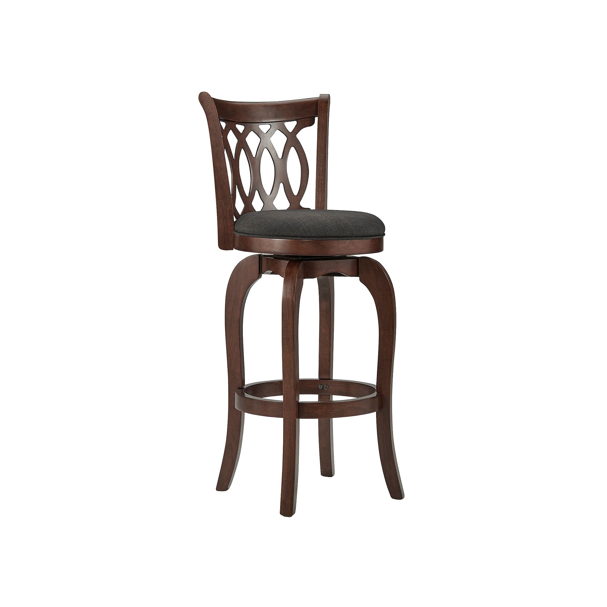 HomeVance Arleta 29-in. Swivel Bar Stool, Dark Gray