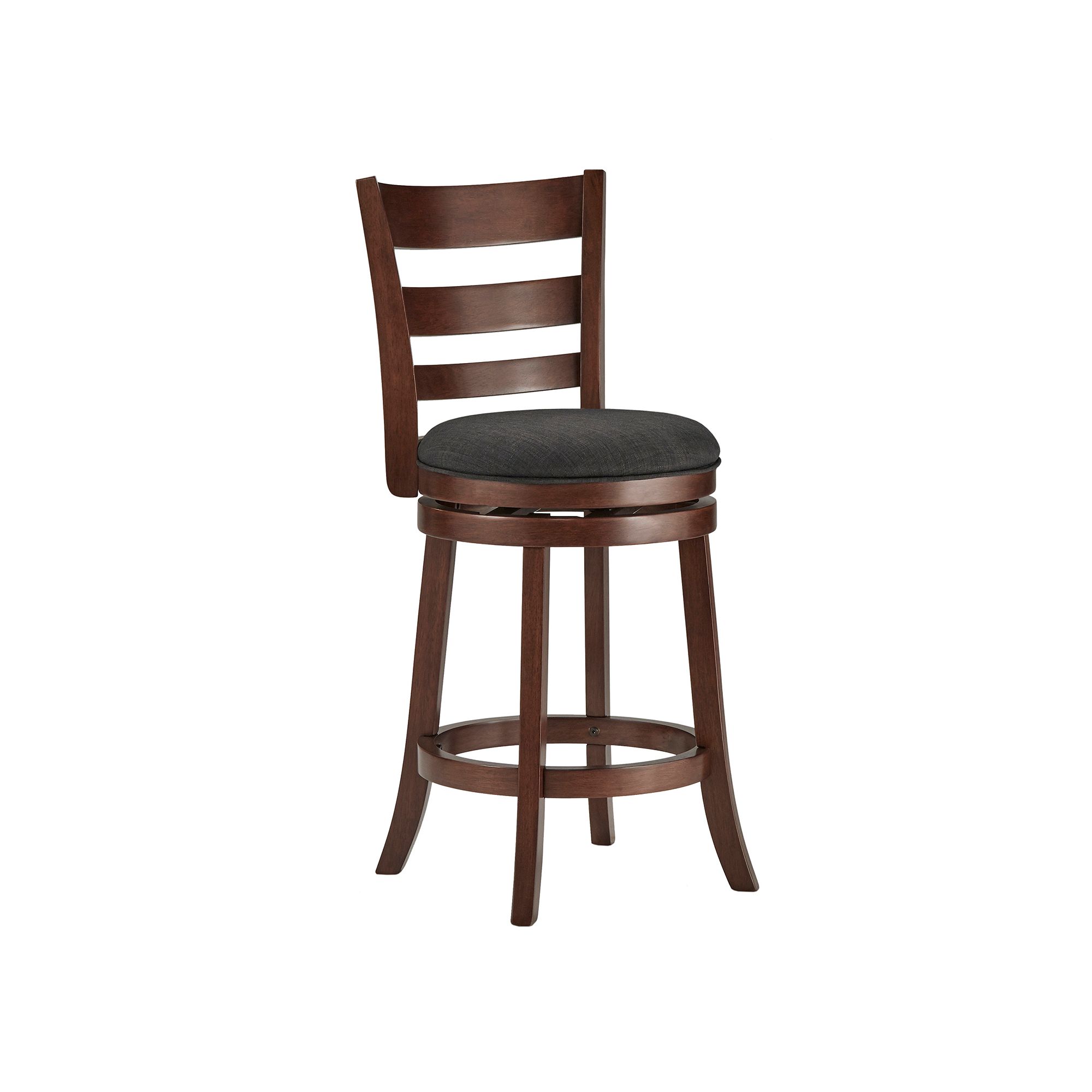 HomeVance Atalya 24-in. Swivel Counter Stool, Dark Gray