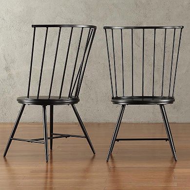 HomeVance Emmet 2-piece High Back Windsor Chair Set