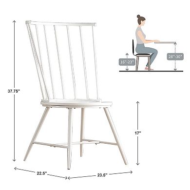 HomeVance Emmet 2-piece High Back Windsor Chair Set